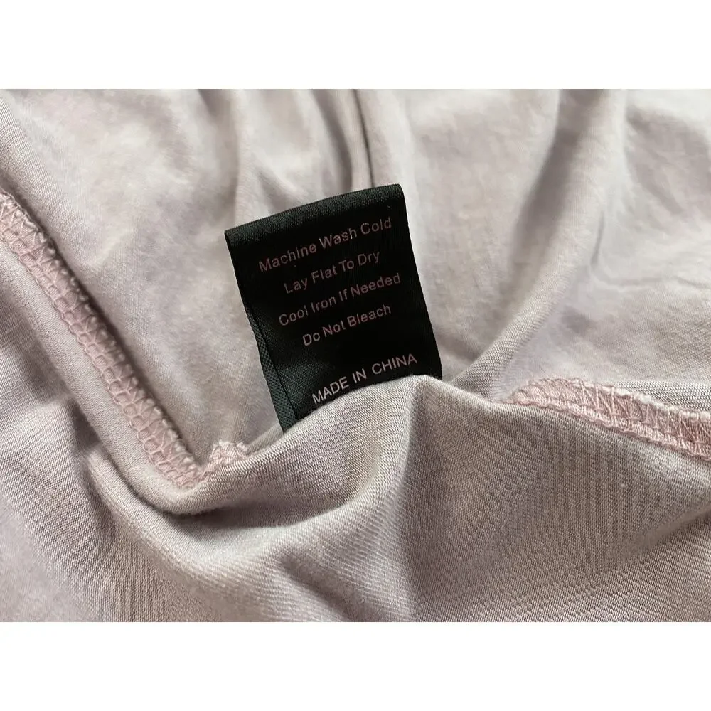 POL Dress Womens Large Dusty Pink Crochet Trim Maxi Boho Flowy Festival Slip Sun - Picture 12 of 13